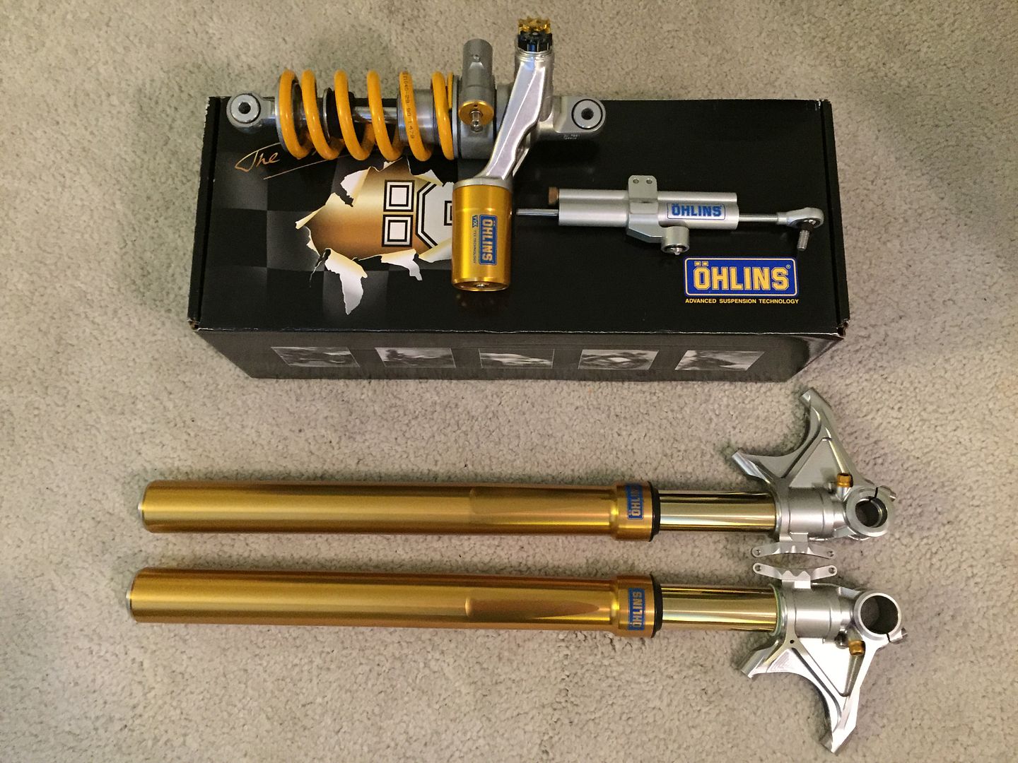 FSohlins FGRT forks, TTX shock, steering damper 848/1098/1198 Honda